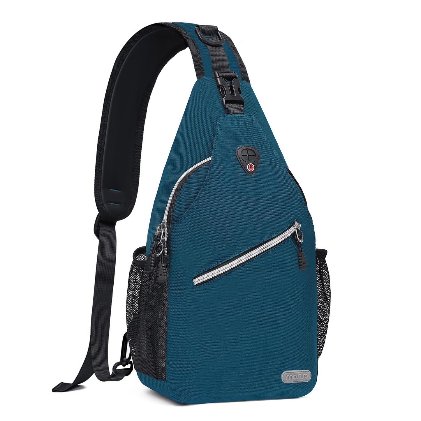 MOSISO Sling Backpack, Multipurpose Crossbody Shoulder Bag Travel Hiking Daypack, Airy Blue, Medium